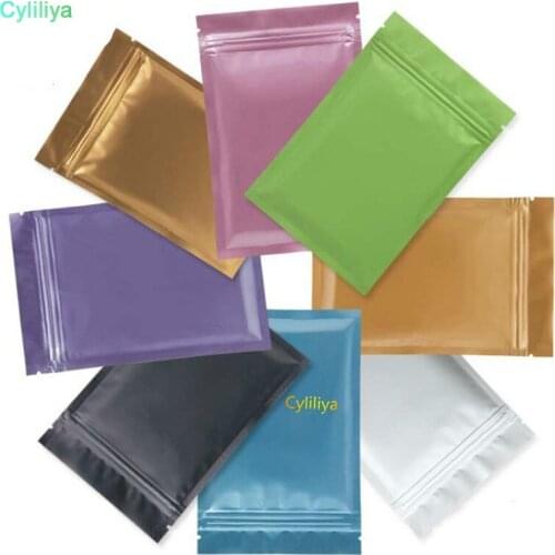 300pcs 2018 new multi color Resealable Zip Mylar Bag Food Storage Aluminum Foil Bags plastic packing bag Smell Proof Pouches