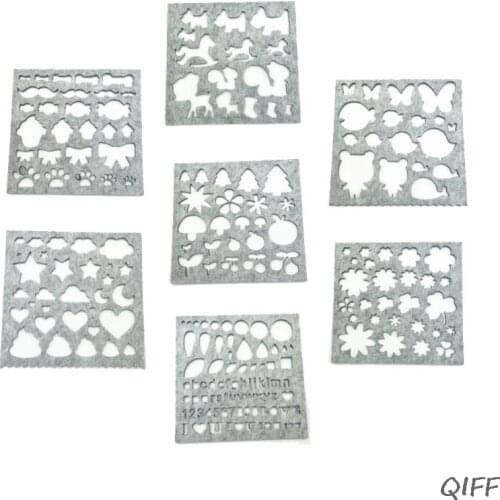 7pcs Wool Felt Mold Needle Felting DIY Craft Stencil Applique Handicraft Shaping