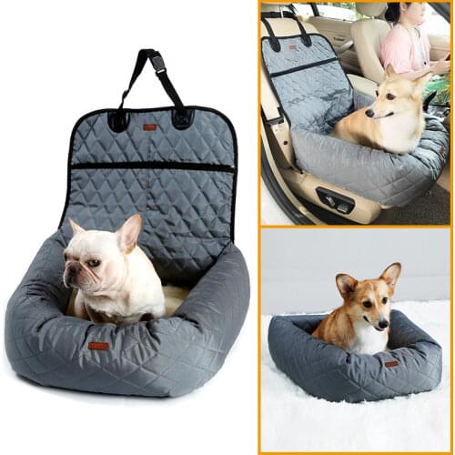 Dog Car Seat Bed Car Accessories Travel Dog Car Seat for Dogs Front/Back Seat Indoor/Car Use Pet Car Carrier Bed Dog Accessories