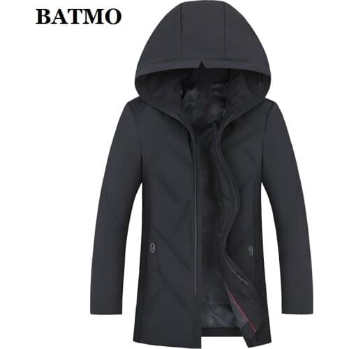 BATMO 80% white duck down hooded jackets men,mens winter hooded jackets,hooded coat men,88031