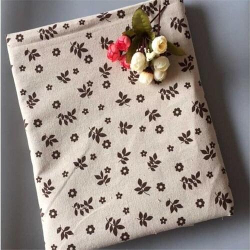 Floral Printed Canvas Fabric Cotton Linen Sewing Fabric Woven Abrasion-Resistant Canvas Material For Home Textile Tablecloth