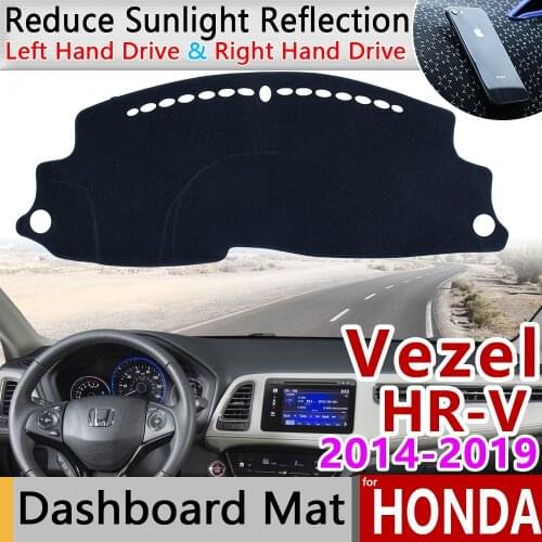 For Honda HR-V Vezel 2014~2019 Anti-Slip Mat Dashboard Cover Pad Sunshade Dashmat Protect Carpet Accessories HRV HR V 2016 2018