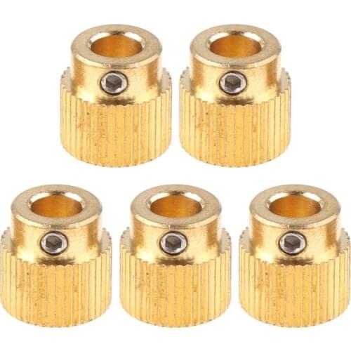 5Pcs/Lot 3D Printer Extrusion Wheel Brass Gear Wheel 40 Tooth Gear for CR-10/10S Ender-3/3S 3D Printer Extruder Filament
