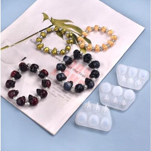 DIY Bracelet Beads Resin Molds Pendant Pirate Civilian Gentleman Skull Epoxy Silicone Mold DIY Jewelry Making