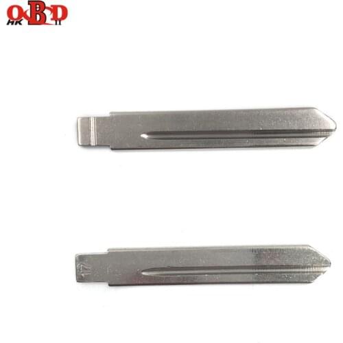 HKOBDII 10 pcs/lot Metal Blank Uncut Flip KD Remote Key Blade Type 17# for Citroen Car Key Replacement