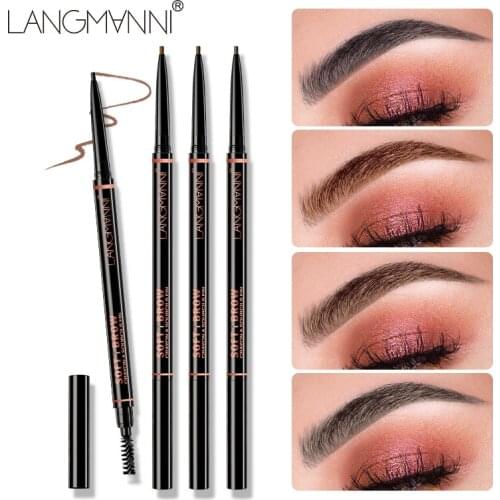 Eyebrow Pencil Natural Long Lasting Paint Black Brown Sketch Slim With Brush Professional Make-up Tattoo Waterproof Eyebrow
