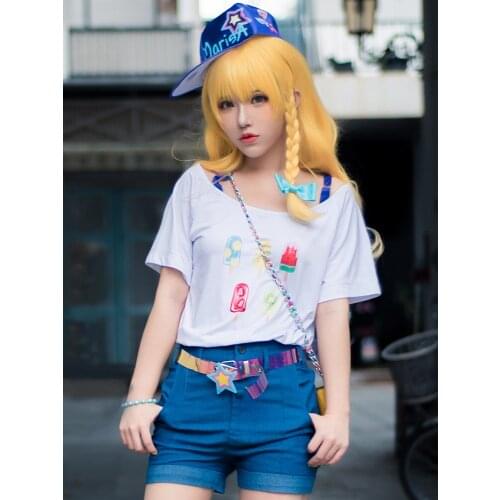Anime TouHou Project Kirisame Marisa TOHO Summer Fruits Uniform Cosplay Costume Cute Daily Suit Fancy party Dress Halloween