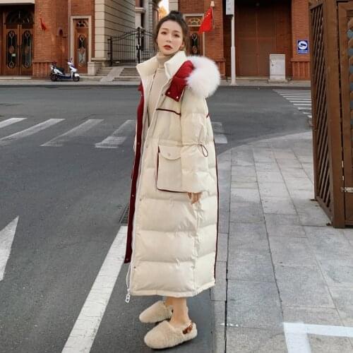Winter Jacket Women 2021 Big Fur Collar Parka Hooded Warm Coat Female Korean Style Jackets Casual Casaco Feminino Inverno Gxy153