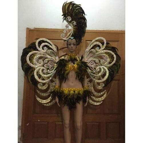 Latin dance Samba accessories Fashion exquisite headdress feathers Delicate dance shows accessories