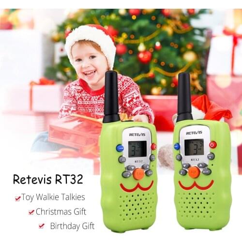 Retevis RT32 Mini Walkie Talkie 2pcs Kids Radio Handy 2 Way Radio PMR446 PMR FRS Flashlight Birthday Gift Christmas Xmas Gift