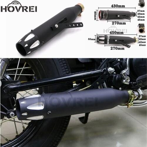 New universal retro Motorcycle exhaust pipe muffler CNC exhaust for sv650 x48 XL 883N iron883 fxsb breakout street 750