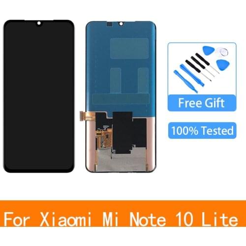 ​Original AMOLED For Xiaomi Mi Note 10 Lite Display Screen Lcd Display+Touch Screen For Mi Note 10 Lite M2002F4LG M1910F4 LCD