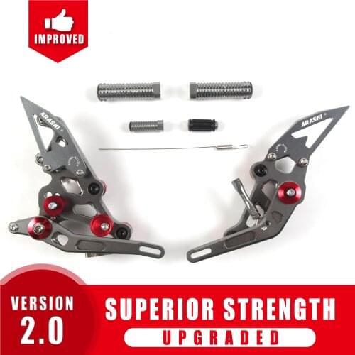 Arashi MT07 Adjustable Footrest Foot Peg For YAMAHA MT FZ 07 2014 2015 2016 2017 2018 2019 Rider Rear Sets Rearset Footrest