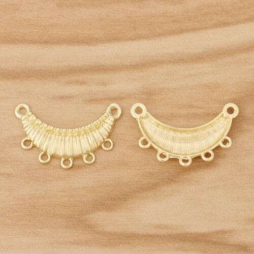 20 Pieces Gold Color Moon Crescent Connectors Charms Pendants for DIY Earrings Necklace Jewellery Making Accessories 26x16mm