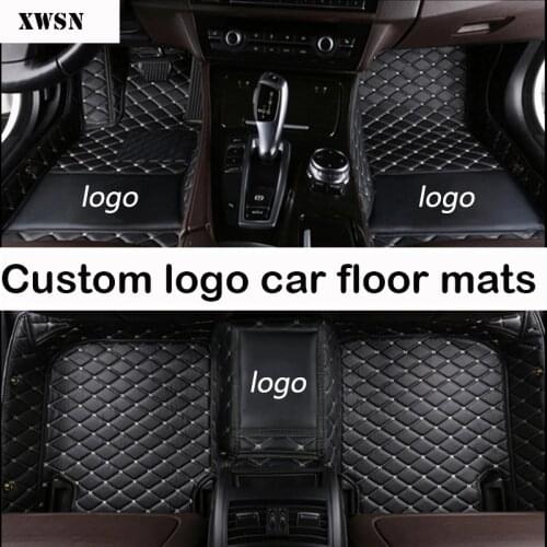 Custom 5 Seat logo car floor mat for bmw audi for vw toyota honda 99% Car model car mats