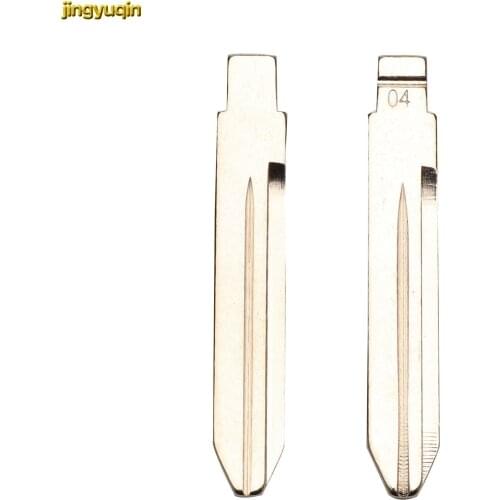 Jingyuqin 10pcs KD Flip Remote Car Key Metal Blank Uncut Blade #04 #156 #15 For Chrysler 300C Jeep Dodge CY24 SIP22 Replacement