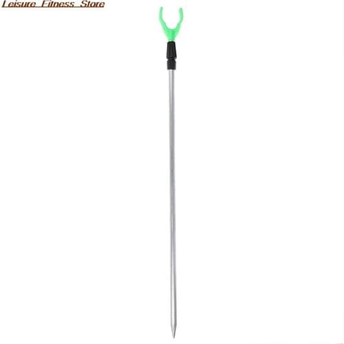 With 2 Sections Adjustable Telescopic Fishing Holder Aluminium Fishing Rod Pole Rack V Holder Bracket Support Stand