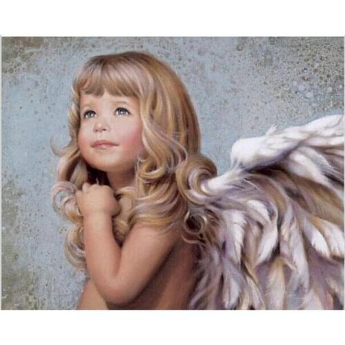 DIY Fairy Angel Digital Oil Painting By Numbers With Frame Home Decor Wall Art Pictures For Living Room Coloring Paint By Number