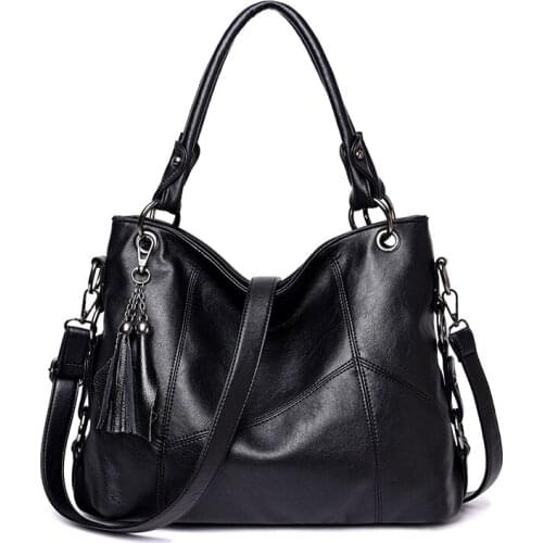 New fashion women leather handbags female genuine leather shoulder crossbody bag ladies large bucket tote bag Casual Soft C877
