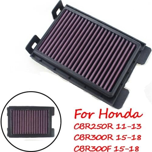 Motorcycle Air Intake Filter Cleaner High Flow Non-woven Fabric Air Filter For Honda CBR250R 11-13 CBR300R CB300F CBR300F 15-18