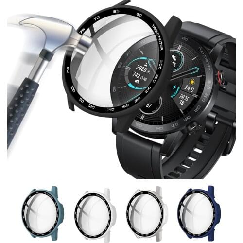 Hard Edge Glass Screen Protector Case Shell Frame For Huawei Honor Magic Watch 2 46MM Magic2 Protective Bumper Cover Accessories