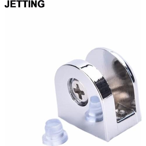 2pcs/lot 6-8MM Stainless Steel Semicircle Clamp Holder Clip For Glass Shelf Handrail Glass Clamps wholesale Silver