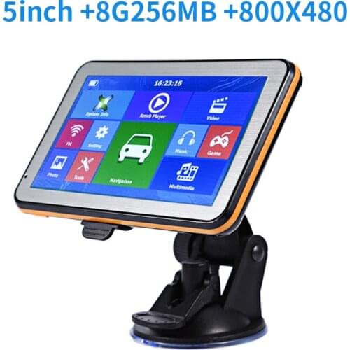 5" HD Car GPS Navigation 8G+RAM-256MB+800X480+latest Europe Map +Truck gps navigators