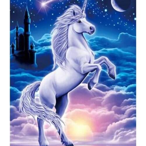 5D DIY Diamond Painting Animal Painting Unicorn Picture Square Round Diamond Embroidery Cross Stitch Gift Decoration WG2823