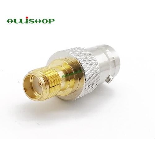 BNC Female to SMA Female Jack Standard 50 ohms RF Coaxial Adapter for Standardization Switching Port on HT Ham Radio Antenna