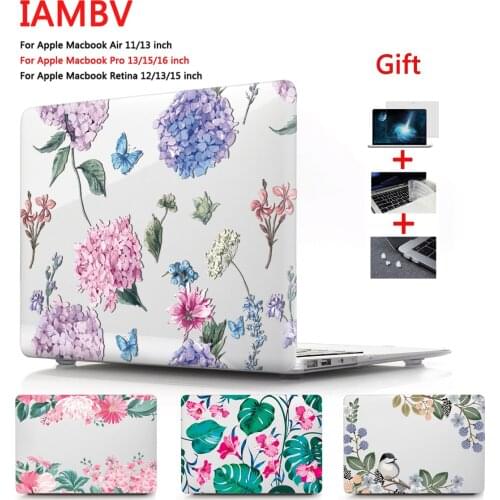 Color flowers Case For Apple Macbook Air Pro Retina M1 Chip 11 12 13 15 16 Inch,for Pro13 A2251 A2338 Air 13 A2179 A2337 +gift