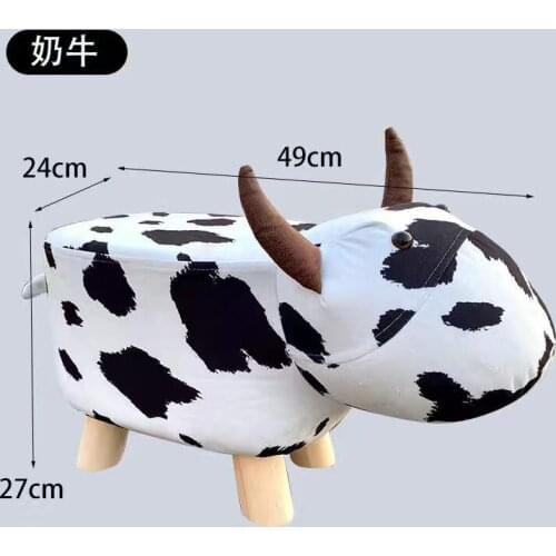 Childrens Animal Cartoon stool For Kids skidproof household low stool shoes-changing Footstool