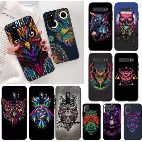 Cool cartoon owl pattern Bling Cute Phone Case for Samsung S20 plus Ultra S6 S7 edge S8 S9 plus S10 5G lite 2020