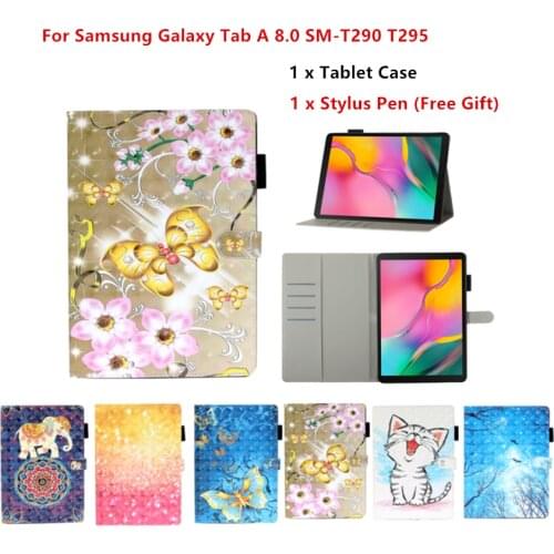 For Samsung Galaxy Tab A 8 A8 2019 Case SM-T290 T295 T297 Leather Flip Stand Tablet Cover for Funda Samsung Galaxy Tab A 2019 8