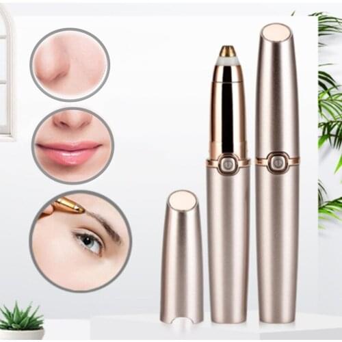 Mini Rechargeable Electric Eyebrow Epilator Lipstick Brows Pen Trimmer Hair Removal Painless Portable Face EyeBrow Razor Shaver