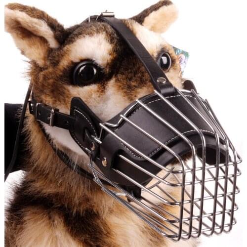 Fashion Dog MuzzlesEnvironmental Protection Iron Chrome Plating Dog Cover for Big Dog Protect Dog Pet Accessories Pet Supplies