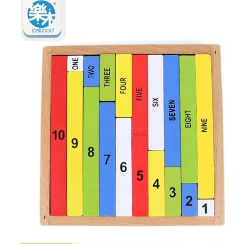 Montessori Education Wooden Toys 1-10 Digit Cognitive Math Toy Teaching Logarithm Version Kid Early Learning Digit box