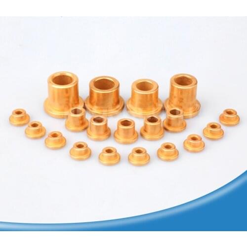 3pcs the inside diameter of 8mm outer diameter 12mm flange copper sets lubricating oil bearing guide bush sleeve 10mm-15mm long