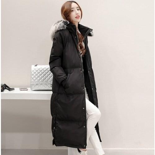 2019 Top Fashion Polyester Solid New Winter Loose Coat Long Fund Bread Serve Korean Student Jacket Cotton-padded Suit-dress