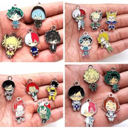 New 500 pcs Anime My Hero Academia Boku no Hero Mixed Charm Pendants DIY Jewelry Making