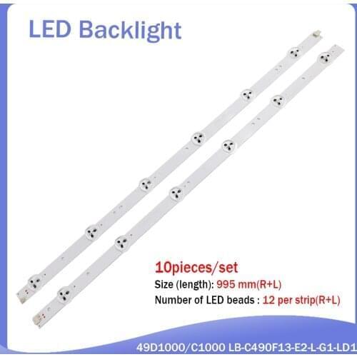 New LED Backlight 12 Lamp strip For Changhong 49" TV LED49C1000N LED49C1080N LB49002 49D1000 C1000 LED49C2000 LB-C490F13