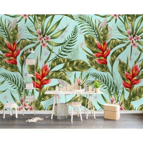 Wall paper Customize high quality fashion wallpaper tropical plant forest background wall wallpaper for walls 3 d beibehang