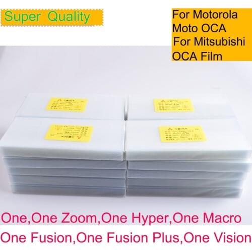 50Pcs/Lot OCA Optical Clear Adhesive For Motorola Moto One Fusion Plus Vision Zoom For Mitsubishi Film One Macro Hyper OCA Glue