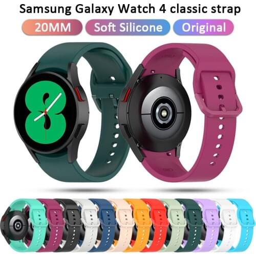 20mm Original Watch Band For Samsung Galaxy Watch 4 40MM/44mm Strap For Gear S2 Classic/galaxy watch4 classic 42MM/46mm Correa