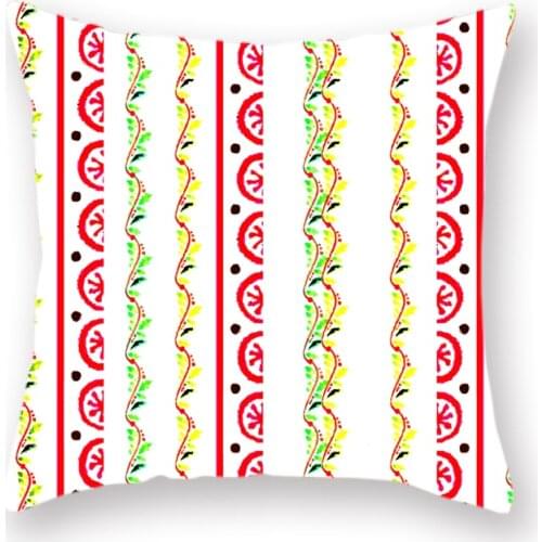 Christmas Small Floral Pattern Double-sided Polyester Throw Pillowcase Home Interior Study Sofa Decoration Cushion Cover