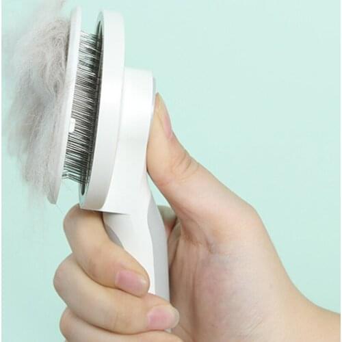 Self Cleaning Slicker Brush for Dog and Cat Removes Undercoat Tangled Hair Massages Particle Pet Comb