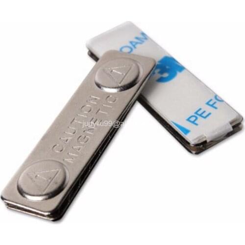 30pcs Silver 2-Magnetic Name Tag Fastener ID Holder Magnet Strong Badge Holder with fast delivery