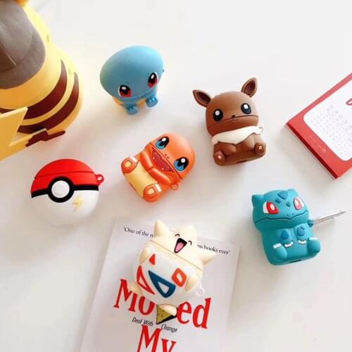 Pokemon Kawaii Pikachu AirPods Pro Silicone Anti-drop Bluetooth Earphone Cases Cartoon Fashion Protective Case Box Gifts
