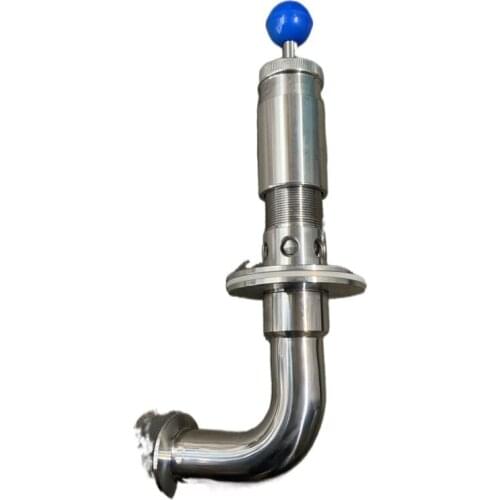 316 Stainless Steel 1.5" Tri Clamp 0.2-2.2 Bar SUS 304 Stainless Sanitary Adjustable Vacuum Pressure Relief Safety Valve