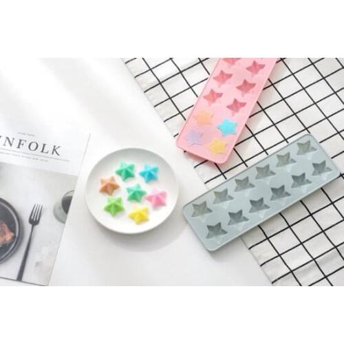 Creative 12-hole five-pointed star chocolate silicone mold ice lattice mold