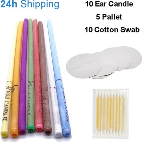 25pcs Ear Candles Ear Wax Clean Removal Natural Beeswax Propolis Indiana Therapy Fragrance Candling Cone Candle Relaxation